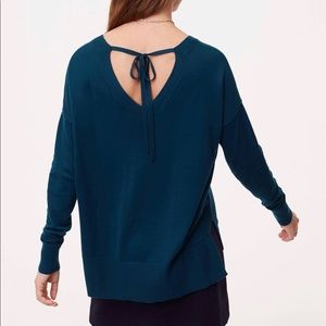 LOFT Tie Back Double V Sweater